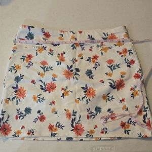 Croft & Barrow Pink Orange Mini Wrap Skirt